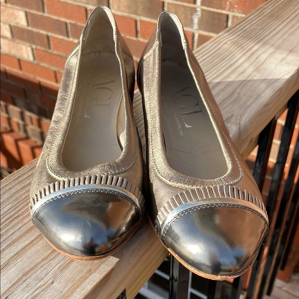 AGL Women's Metallic Ballet Flats